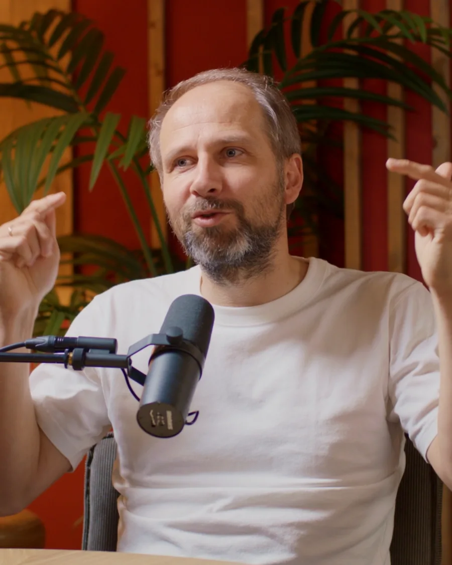 Christian Kroll im Gespräch im Founder-Mode-Studio