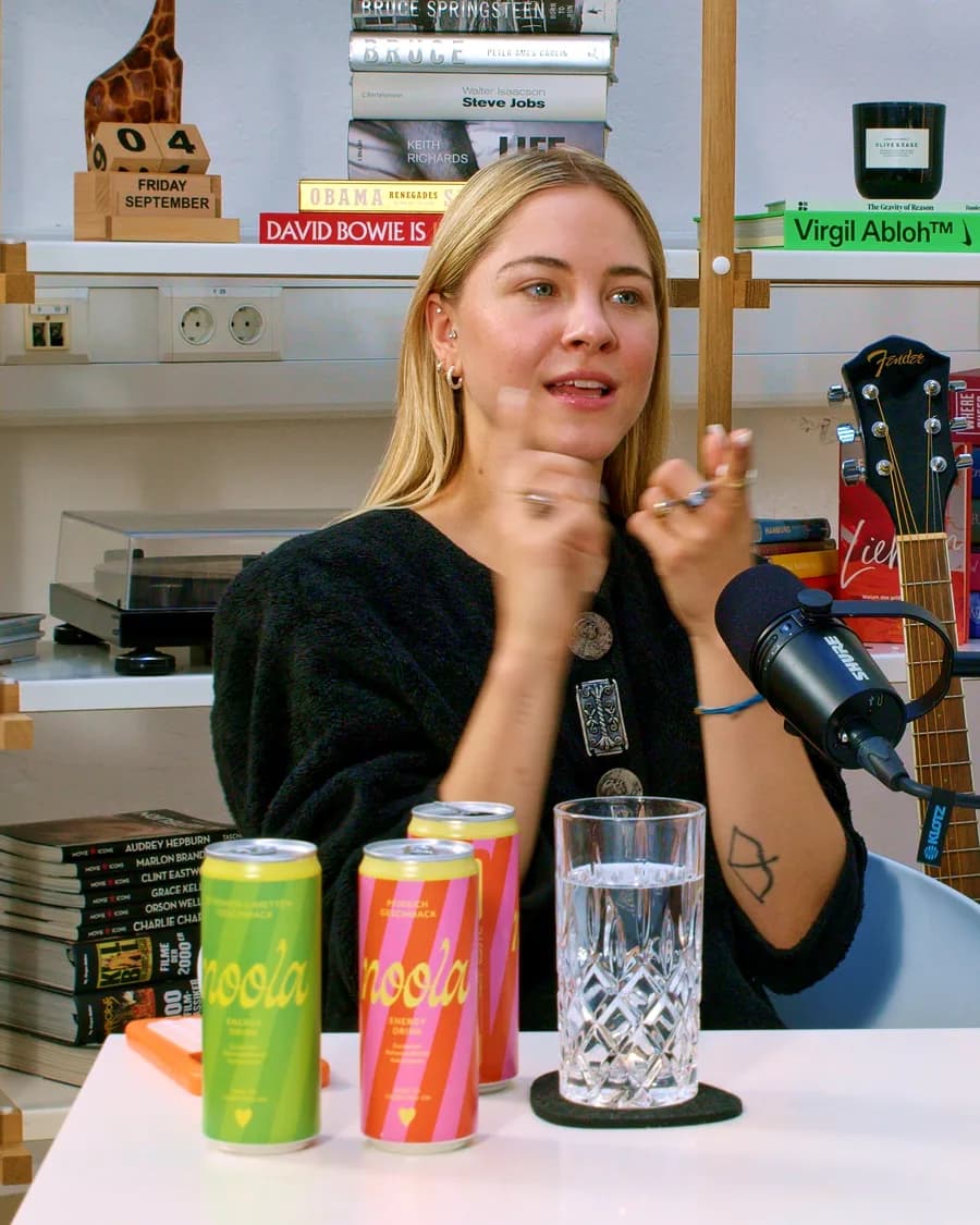 Diana zur Löwen talking in the Founder Mode studio