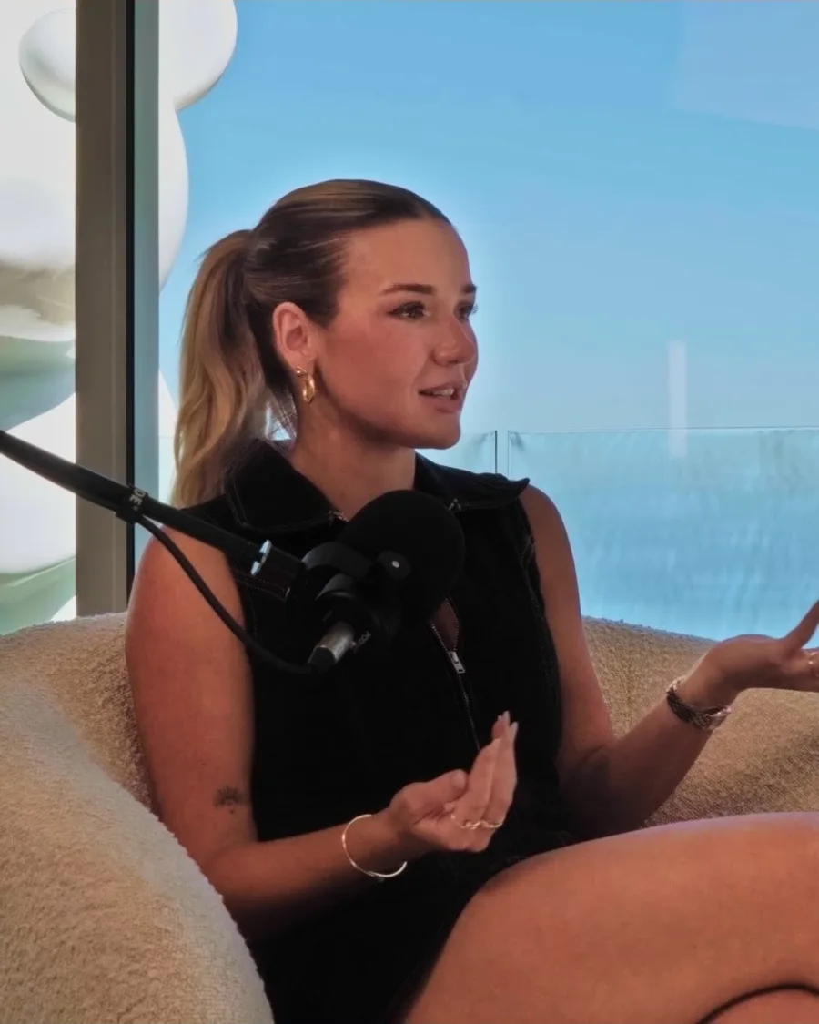 Janet Pawelczyk talking in the Founder Mode studio