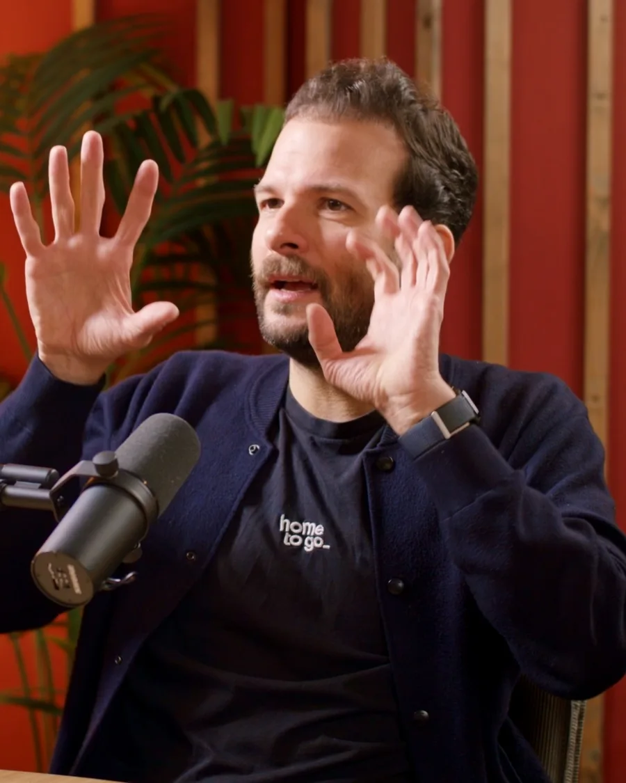 Patrick Andrae talking in the Founder Mode studio
